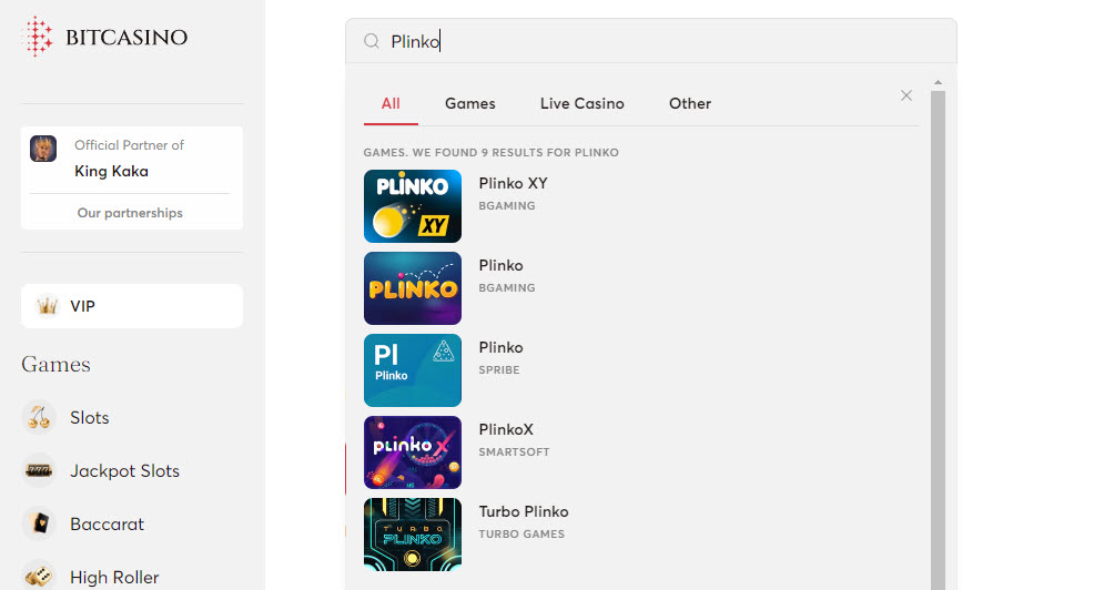 Bitcasino Plinko Brasil