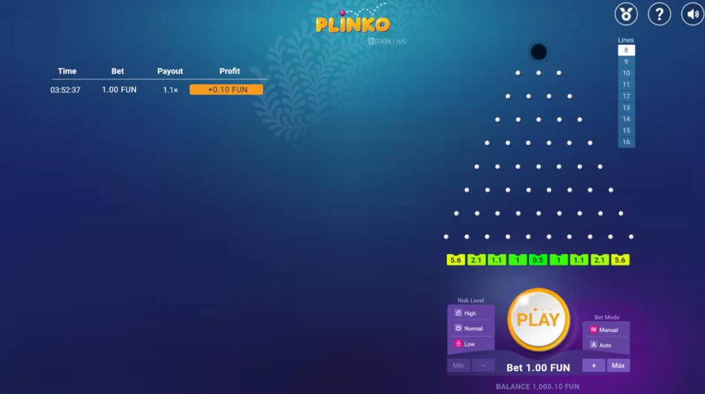 Plinko BGaming Sportsbet