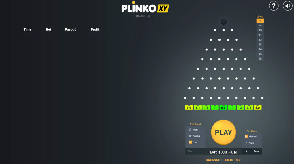 Plinko XY BGaming Sportsbet