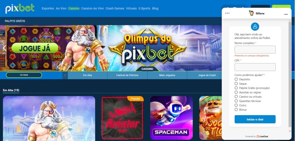 Criação de Conta na PixBet