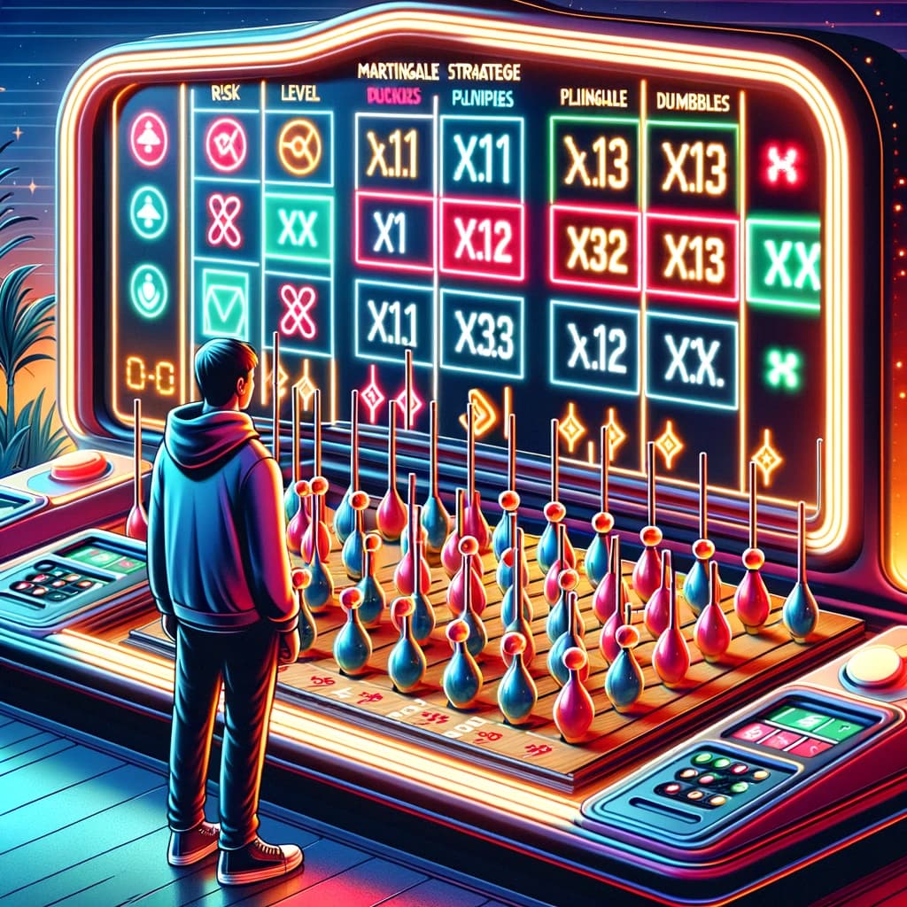 Estratégia Martingale em Plinko